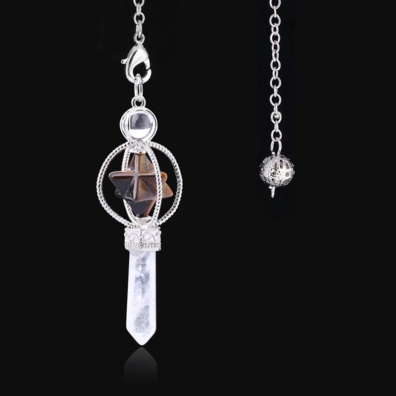 Péndulo de piedra de cristal natural. 