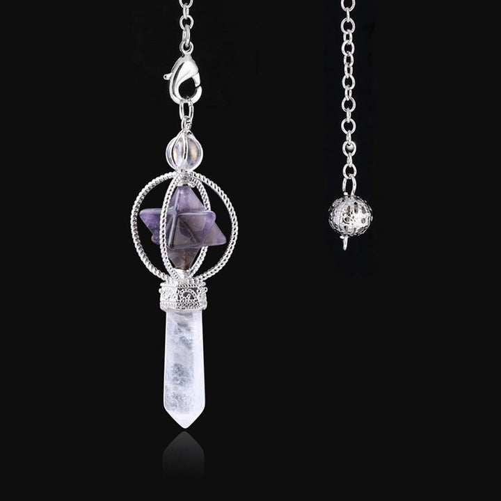 Péndulo de piedra de cristal natural. 