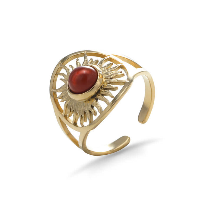 Anillo de jade verde celestial “Sun Arise” de Olivenorma