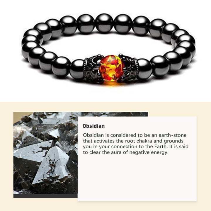 Pulsera de piedra de cristal natural.