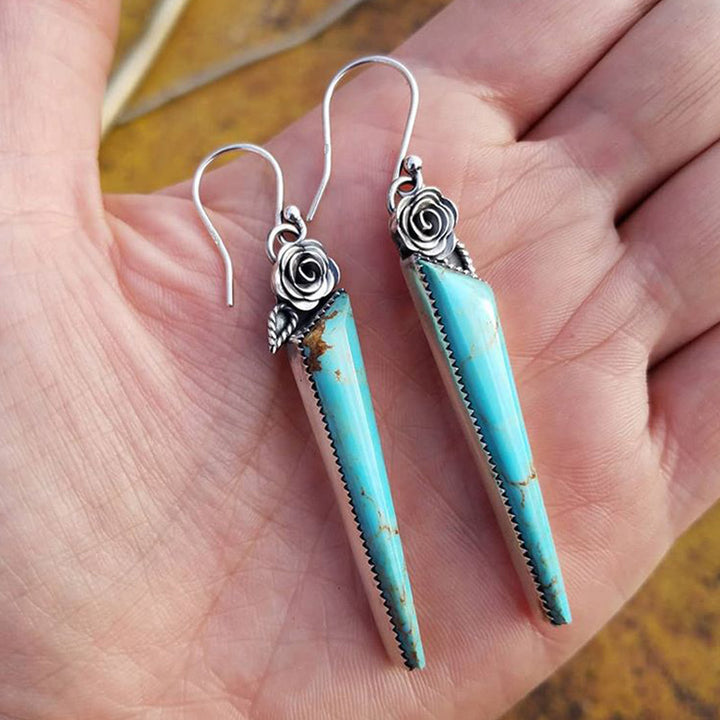 Pendientes de gotas de agua color turquesa 