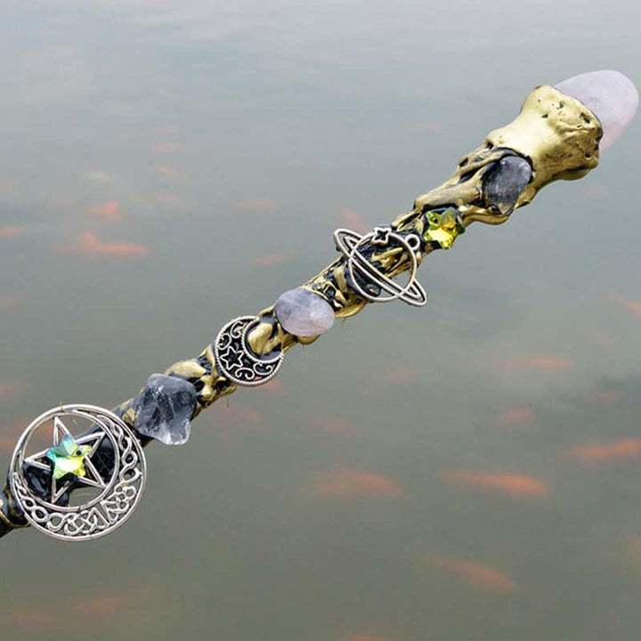 Varitas de cristal de hadas de la luna y el sol de Olivenorma