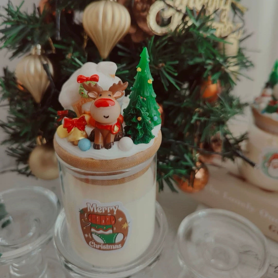 Vela decorativa navideña de Santa Claus de Olivenorma 