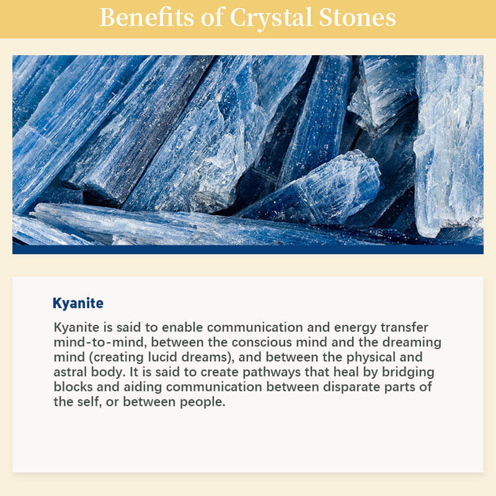Cristal natural de cianita, cristal curativo de serenidad