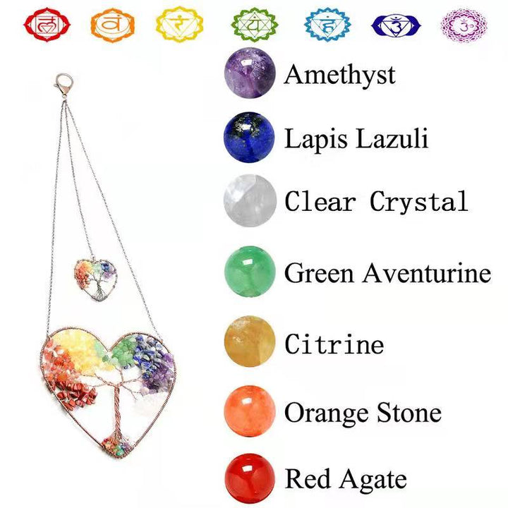 Adornos decorativos del árbol de la vida del amor de los chakras de Olivenorma 