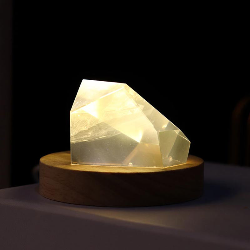 Lámpara USB de cristal natural Olivenorma