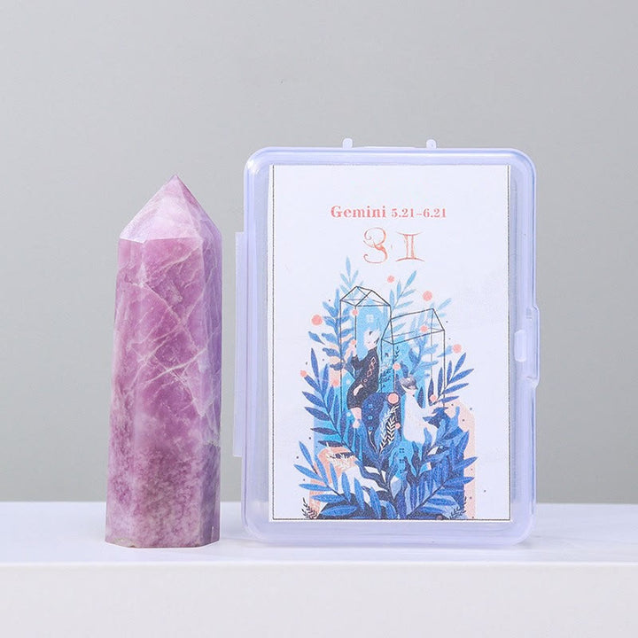 Juego de adornos de doce constelaciones con varitas de cristal natural de Olivenorma