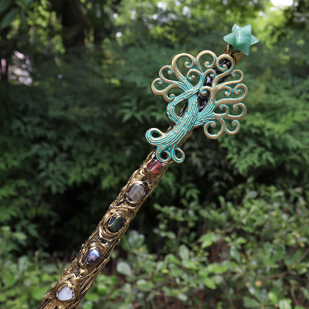 Varitas de cristal Merkaba de chakras naturales de Olivenorma