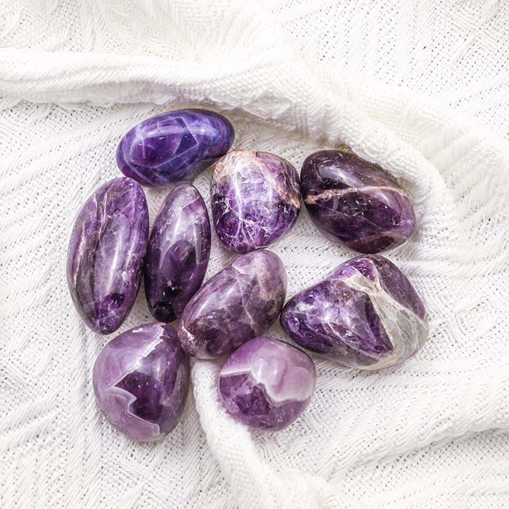 Juego de piedras naturales pulidas de amatista de Olivenorma