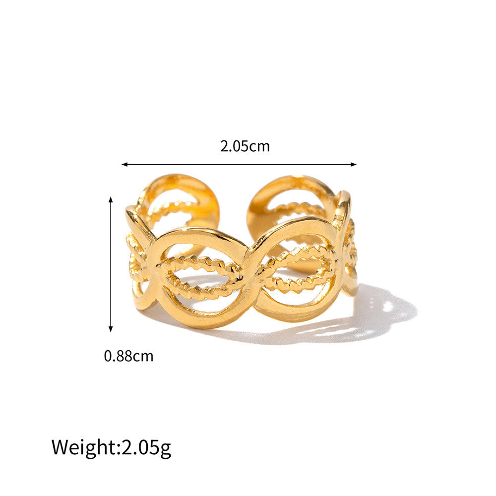 Anillo irregular ajustable de malaquita natural de Olivenorma
