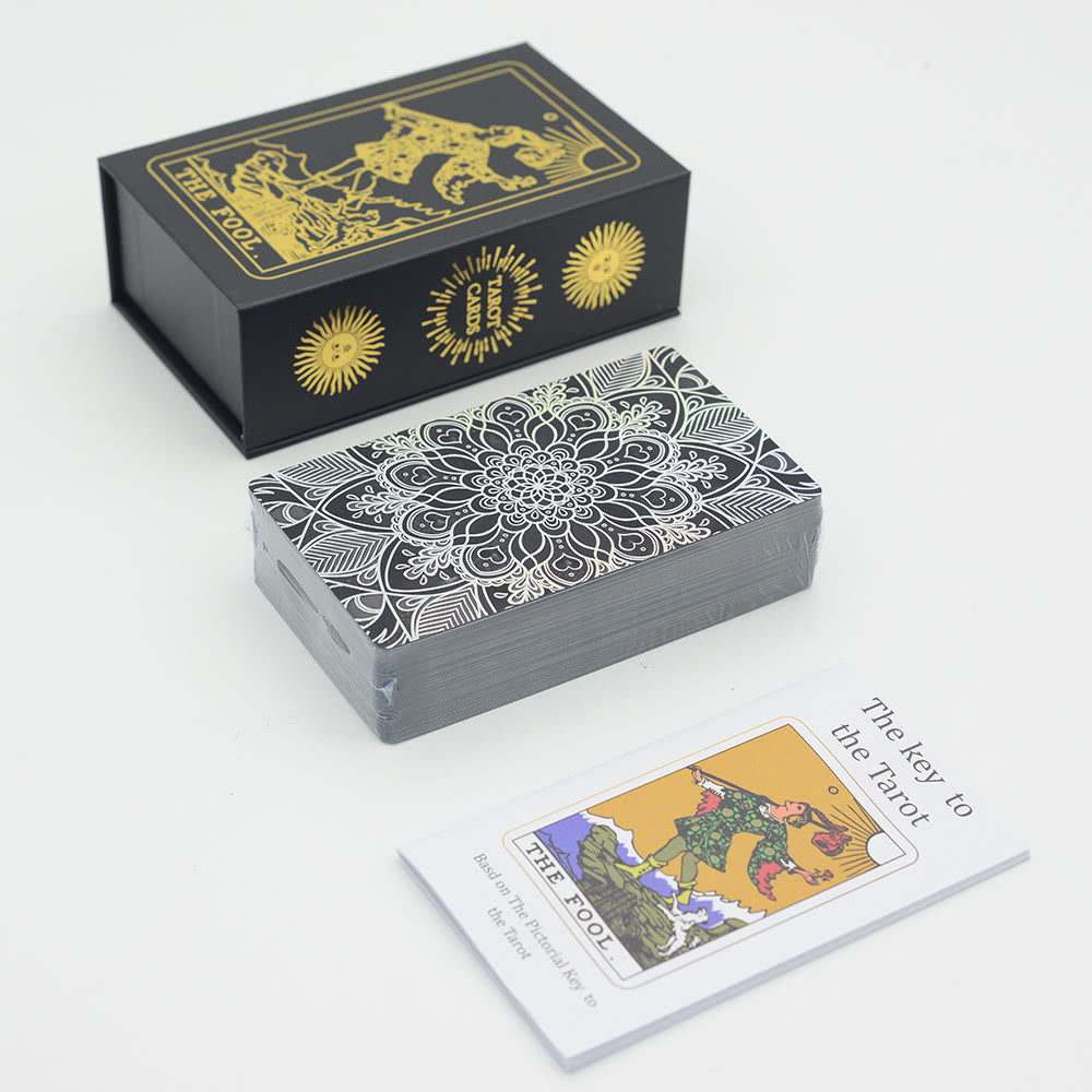 Baraja de tarot con láser brillante y lámina dorada bronceadora de Olivenorma