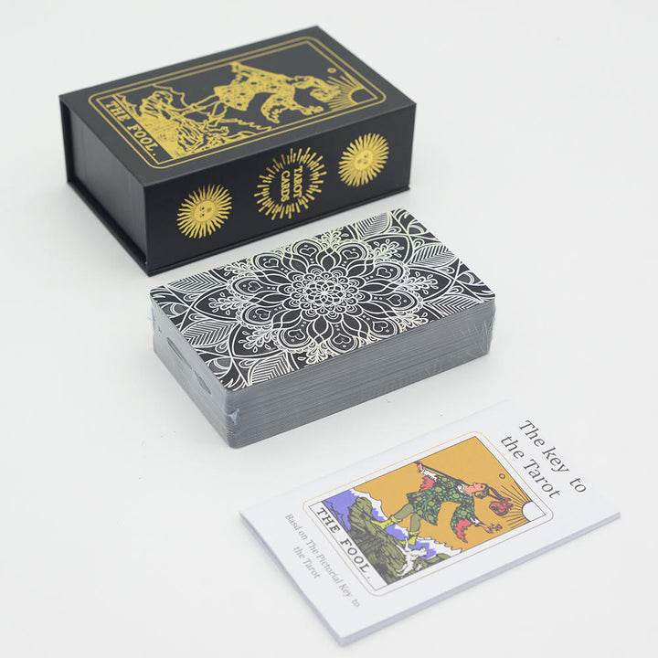 Baraja de tarot con láser brillante y lámina dorada bronceadora de Olivenorma