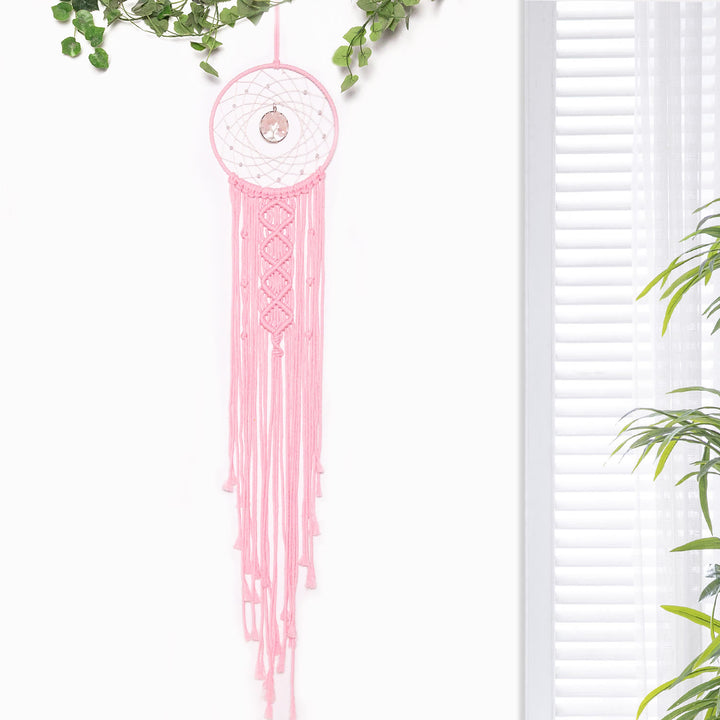 Atrapasueños solares de cristal con forma de árbol de la vida, redondo y tejido de Olivenorma 