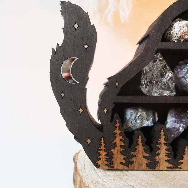 Estantería de cristal con forma de lobo hecha a mano de Olivenorma