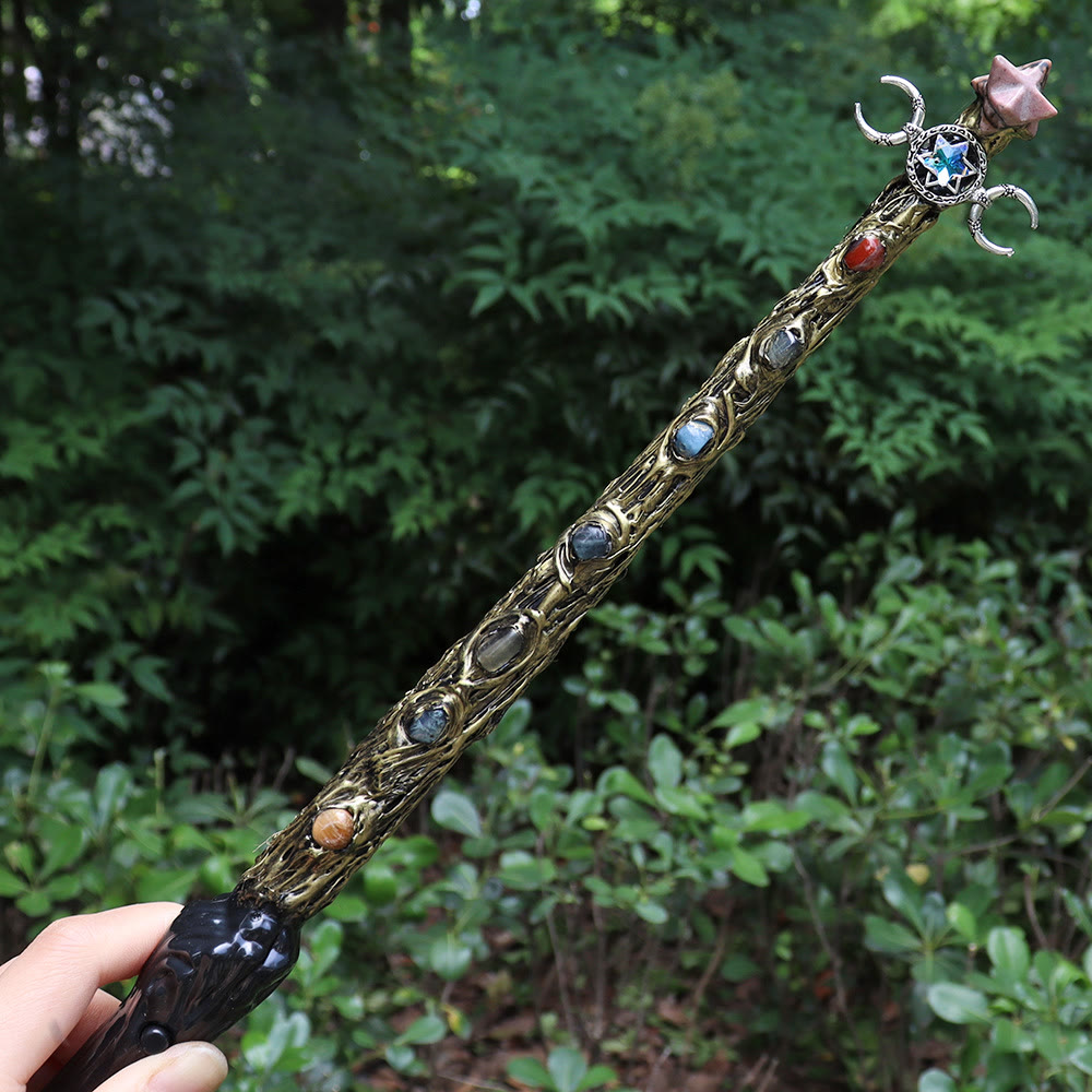 Varitas de cristal Merkaba de chakras naturales de Olivenorma