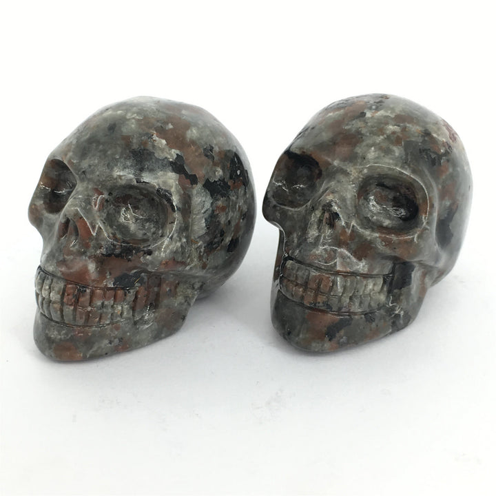 Decoración de calavera de cristal de yooperlita de Olivenorma