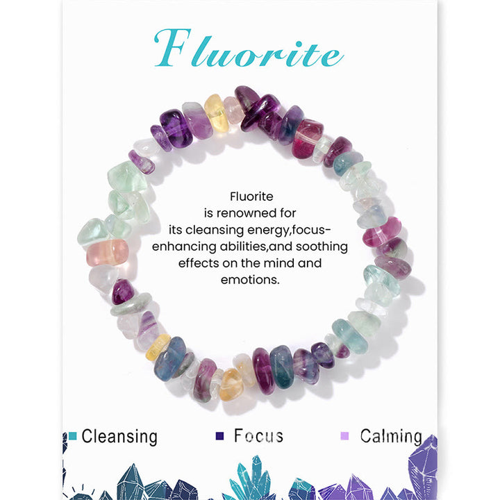 Pulsera de grava irregular natural colorida de Olivenorma 