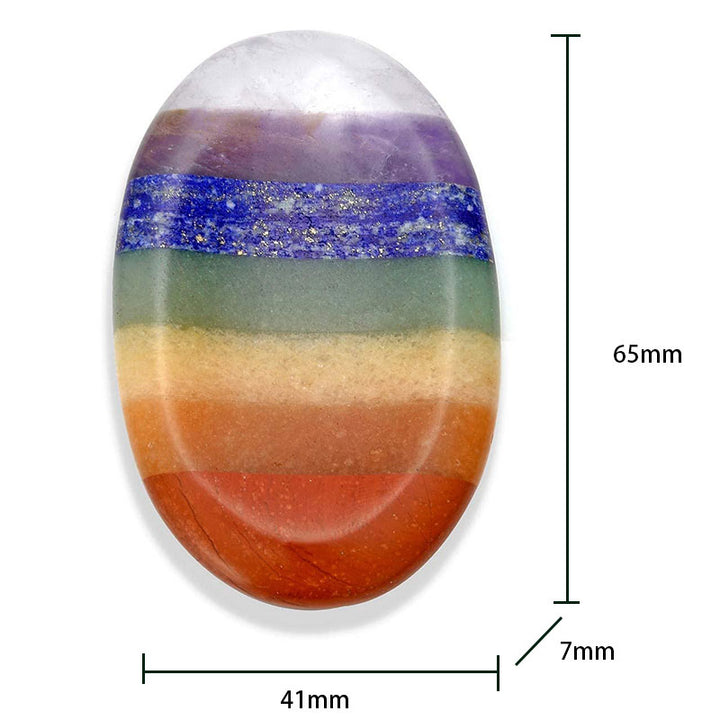 Piedra arcoíris para la preocupación del pulgar en el chakra Olivenorma