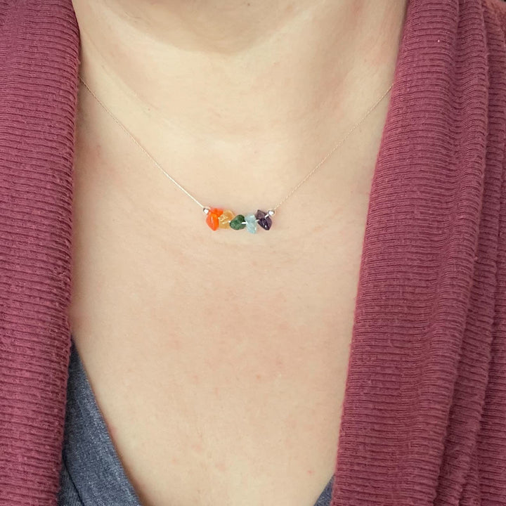 Gargantilla con signo del zodiaco de piedra natural Olivenorma