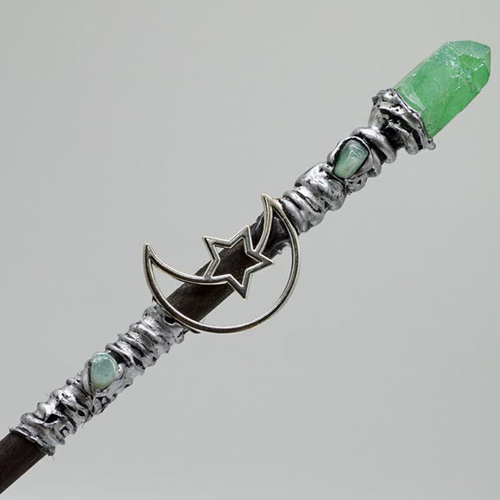 Varitas de cristal de hada de la luna, el sol y la estrella de Olivenorma
