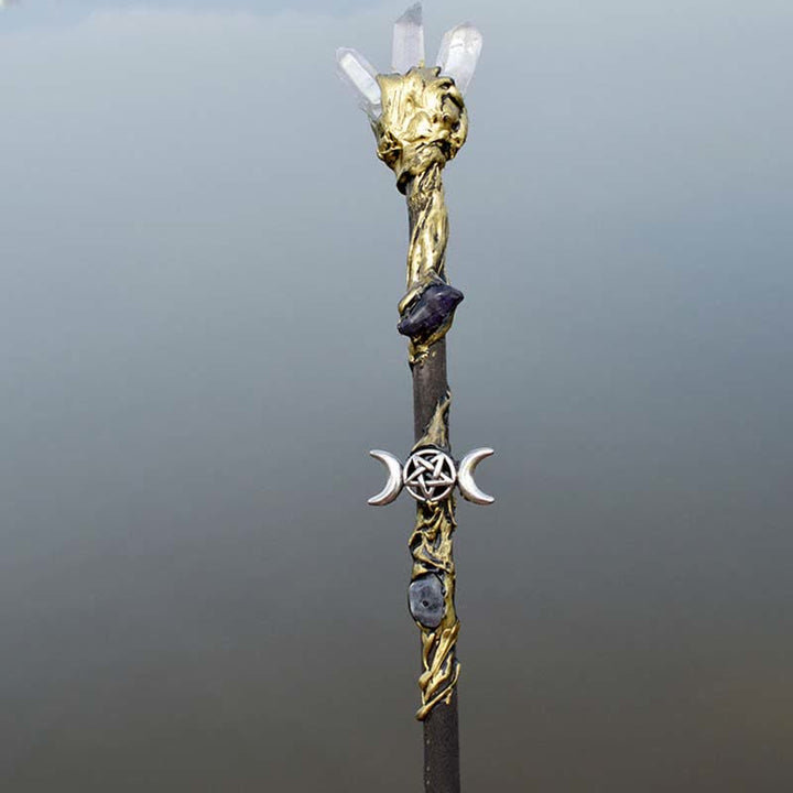 Varitas de cristal de hadas de la luna y el sol de Olivenorma
