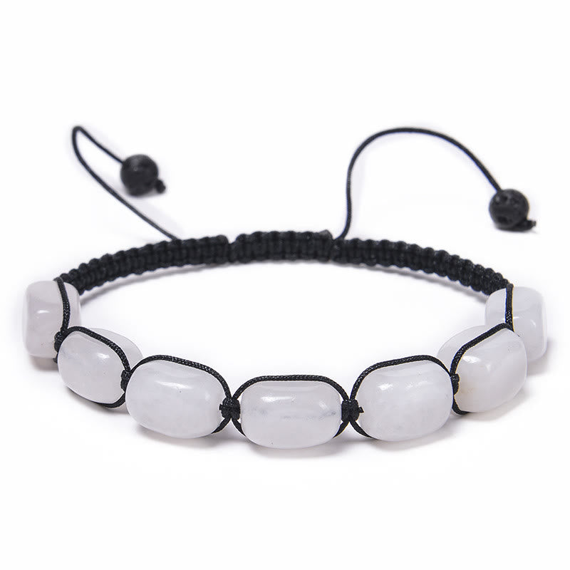 Pulsera trenzada con cuentas de piedras preciosas de cristal de 7 chakras para hombre de Olivenorma
