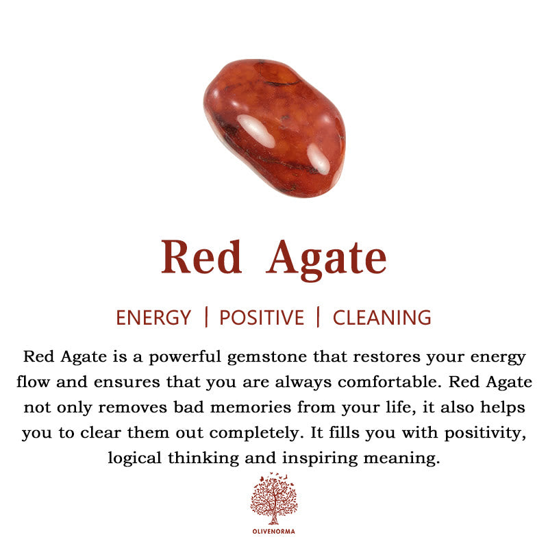Pulsera de ágata roja Olivenorma para protegerse de las energías negativas
