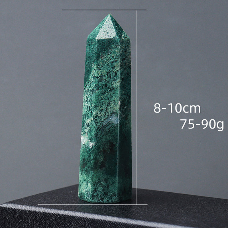 Varitas de cristal natural de malaquita de Olivenorma 