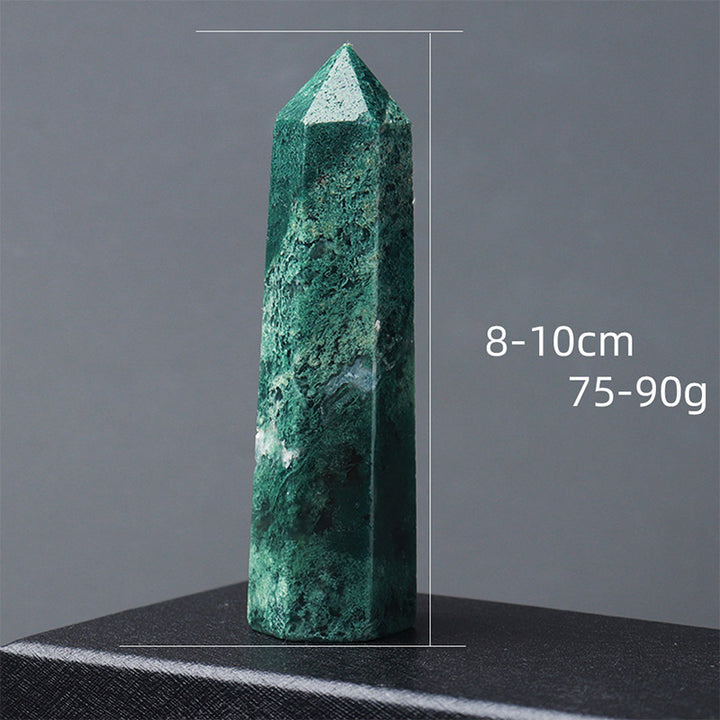Varitas de cristal natural de malaquita de Olivenorma 