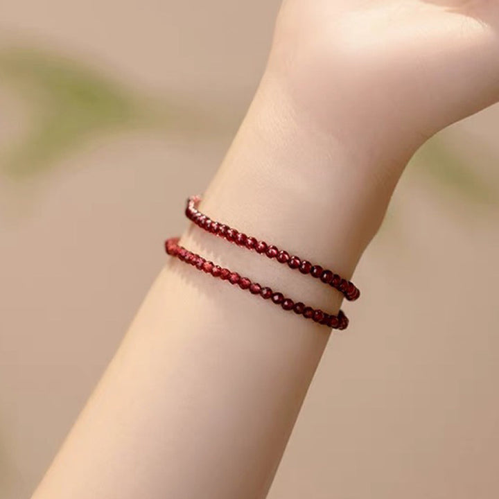 Amor eterno - Pulsera de piedras preciosas de granate