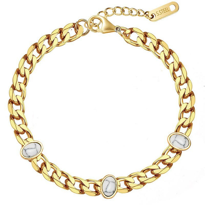 Juego de pulseras apilables con estrellas de turquesa natural de Olivenorma 