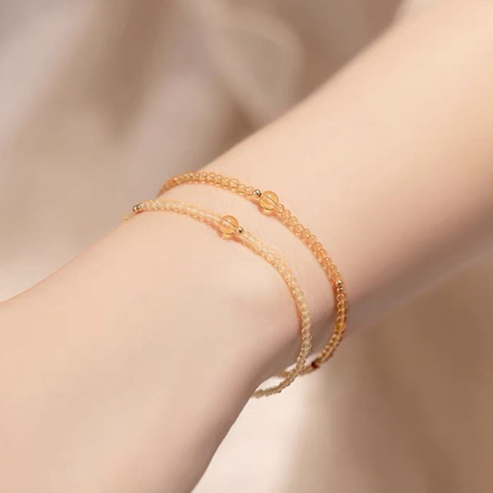 Pulsera de piedras preciosas energéticas de citrino Bright Galaxy