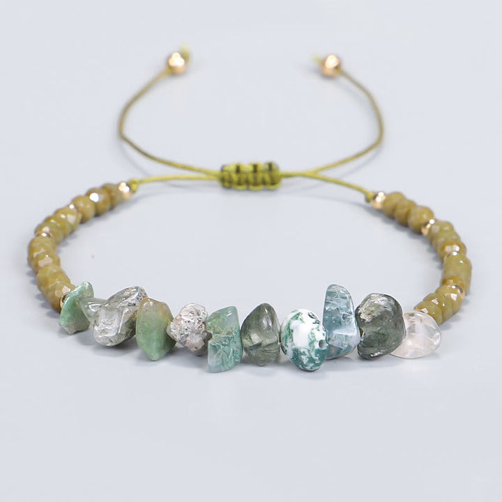 Pulsera de hilo de grava con cristales de Bohemia de Olivenorma 