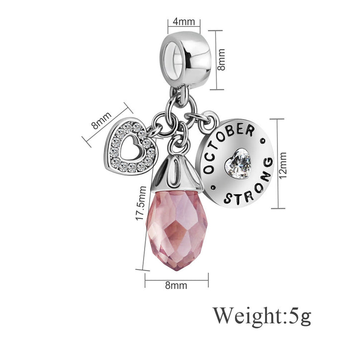 Collar con colgante de corazón de diamante y piedra natal de Olivenorma 