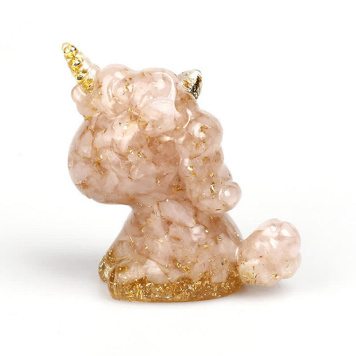 Decoración con piedras preciosas de unicornio de cristal de Olivenorma