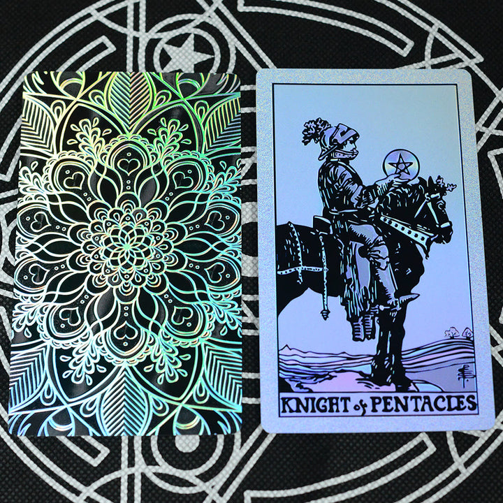 Baraja de tarot con láser brillante y lámina dorada bronceadora de Olivenorma