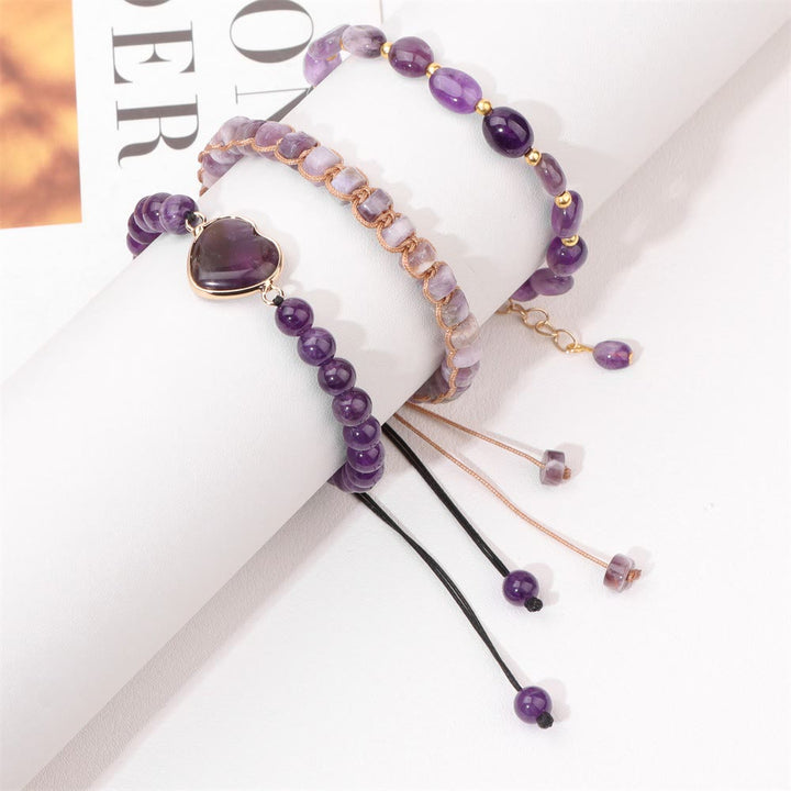 Pulsera con colgante en forma de corazón trenzado de cuerda hecha a mano de Olivenorma