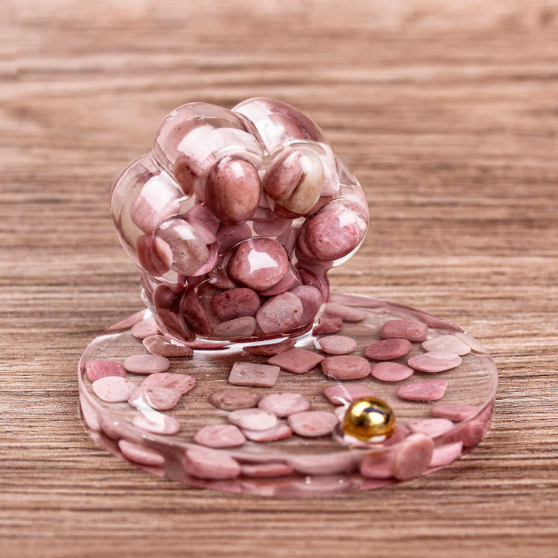 Soporte para teléfono móvil con forma de garra de gato de piedra natural epoxi de Olivenorma