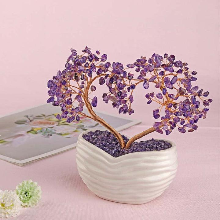 Árbol de Feng Shui con piedra de cristal natural Olivenorma Chakra