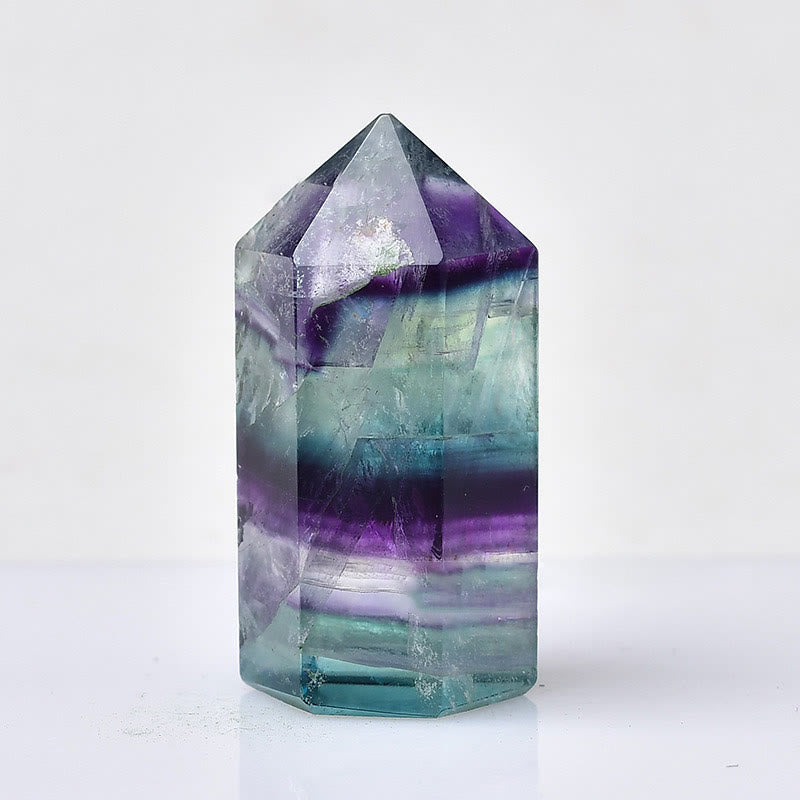 Varitas de cristal de fluorita arcoíris con forma de pico de Olivenorma