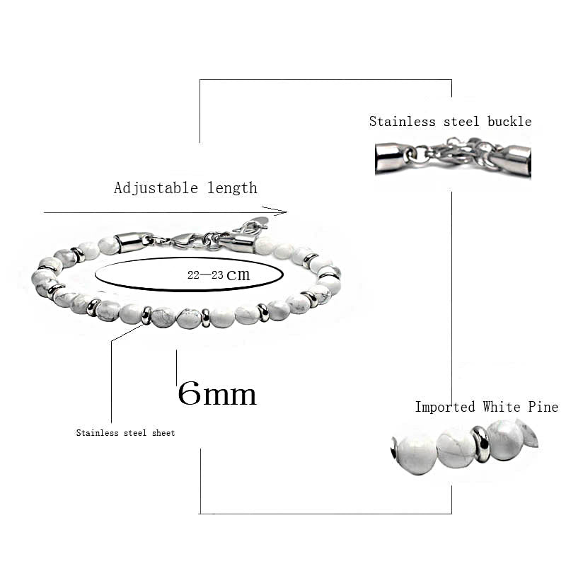 Pulsera de cuentas de ágata desgastada de Olivenorma