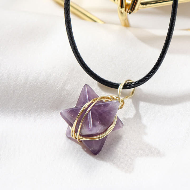 VEHÍCULO DE LUZ DIVINA - Collar Merkaba de Cristal 