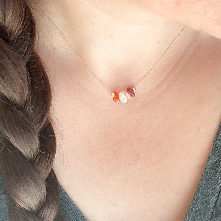Gargantilla con signo del zodiaco de piedra natural Olivenorma
