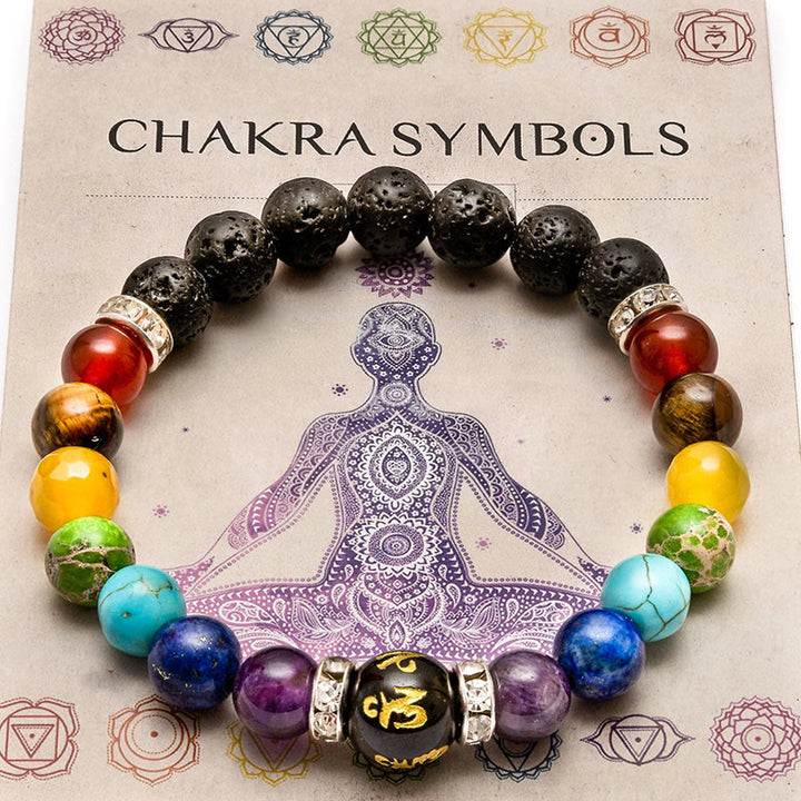 Pulsera de cristales naturales para aliviar la ansiedad de Olivenorma 