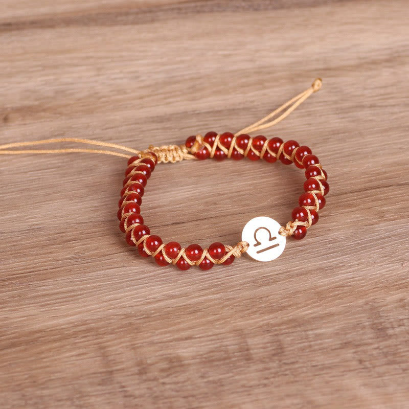 Pulsera envolvente de equilibrio curativo con cristales del zodíaco de Olivenorma 
