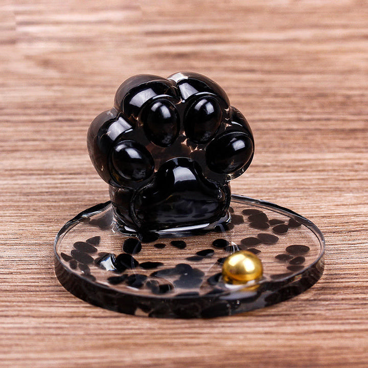Soporte para teléfono móvil con forma de garra de gato de piedra natural epoxi de Olivenorma