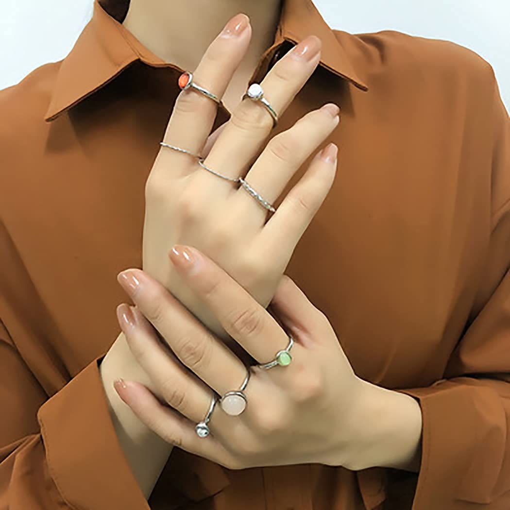 Juego de 8 anillos apilables para nudillos de Olivenorma