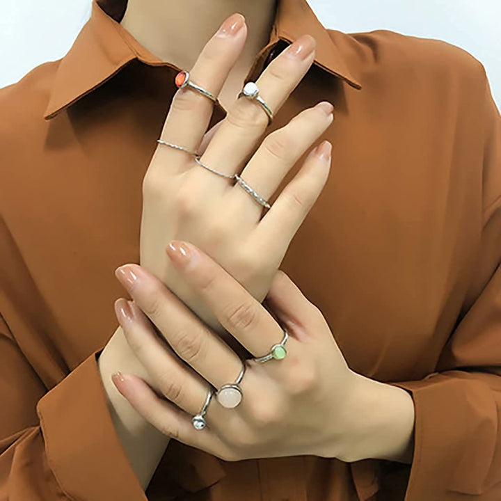 Juego de 8 anillos apilables para nudillos de Olivenorma