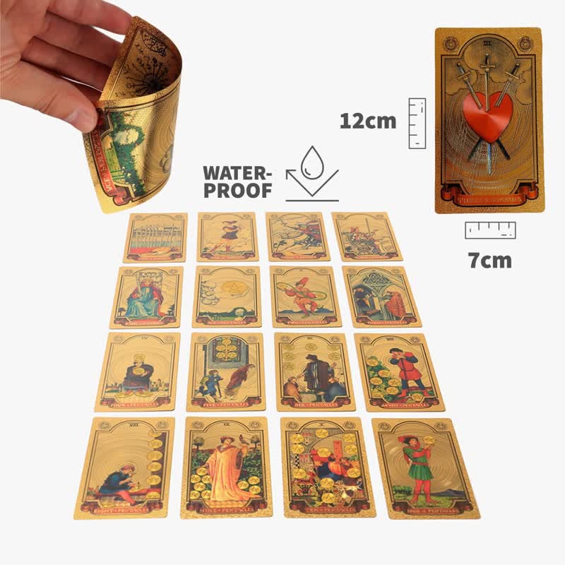 Cartas de tarot holográficas de adivinación de lujo premium de Olivenorma