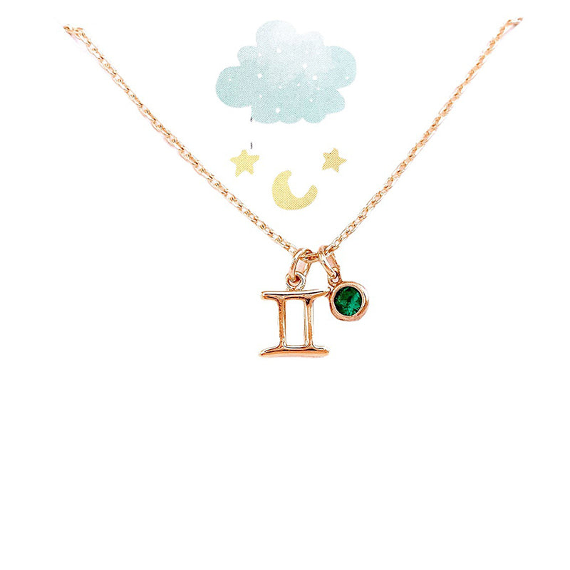 Collar de protección con piedra de nacimiento del zodíaco de Olivenorma